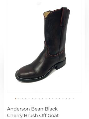 ANDERSON BEAN Sz 7 Black Brush Off Goat Leather Boots Excellent Cond Orig $400